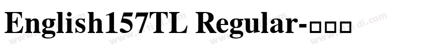 English157TL Regular字体转换
